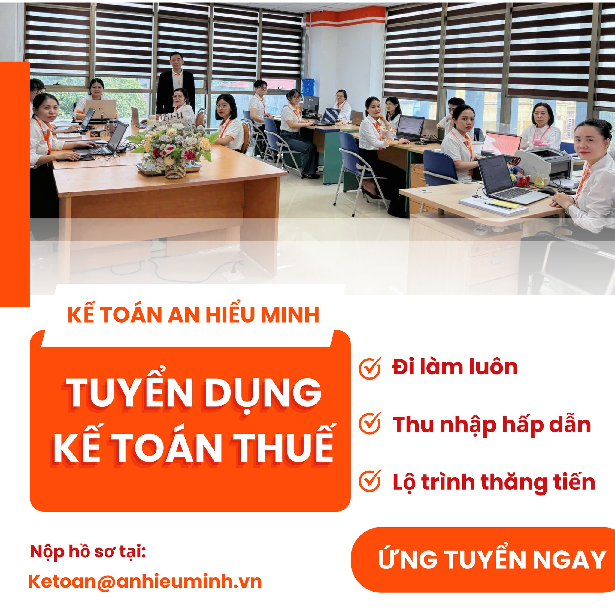 An Hiểu Minh tuyển dụng kế toán thuế đi làm ngay